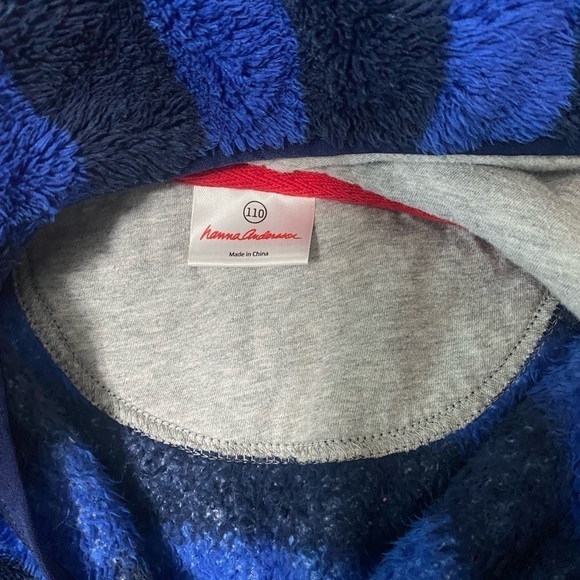 HANNA ANDERSSON and PLACE bundle of jackets fuzzy blue jean denim school size 5 - Picture 3 of 9